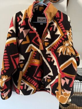 Wrangler Retro Fleece Jacket - Black, Pink, Mustard, Red